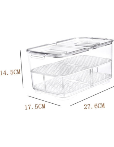 Caja de Almacenamiento Sellada AUTSUPPL 23.3x12.7 cm para Frutas y Verduras