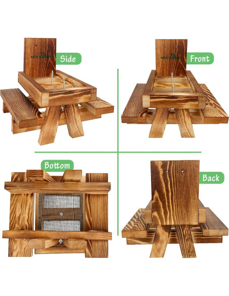 Comedero para Ardillas MIXXIDEA con Paraguas y Mesa de Picnic