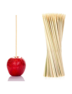100 Palillos de Bambú 15 cm para Caramelos y Asados Matwsec