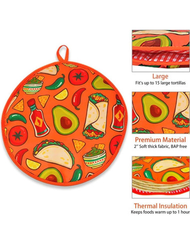 Bolsa Calentadora de Tortillas Haofy 30 cm para Microondas