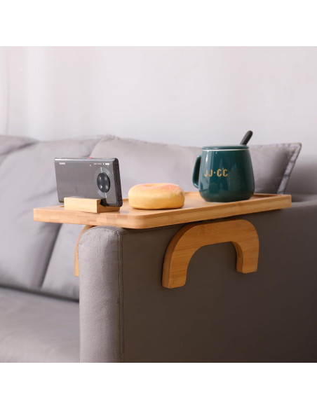 Bandeja Plegable para Brazo de Sofá FDHUIJIA - Bambú Natural