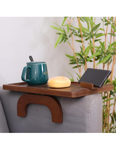Bandeja Plegable para Brazo de Sofá FDHUIJIA - Bambú Natural