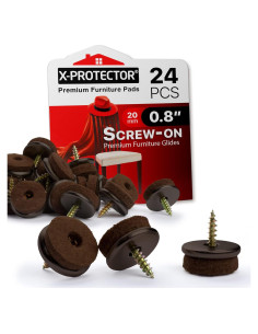 Protectores de Muebles de Fieltro Atornillables X-Protector 24 PCS