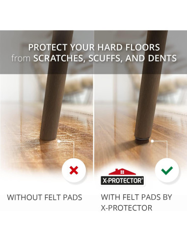 Protectores de Muebles de Fieltro Atornillables X-Protector 24 PCS