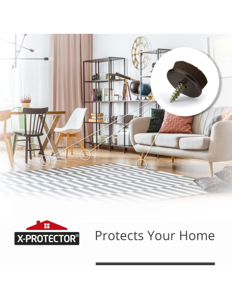 Protectores de Muebles de Fieltro Atornillables X-Protector 24 PCS