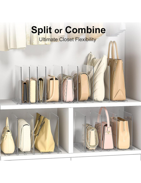Organizador de Bolsos SortNStore - Divisores Ajustables Acrílico