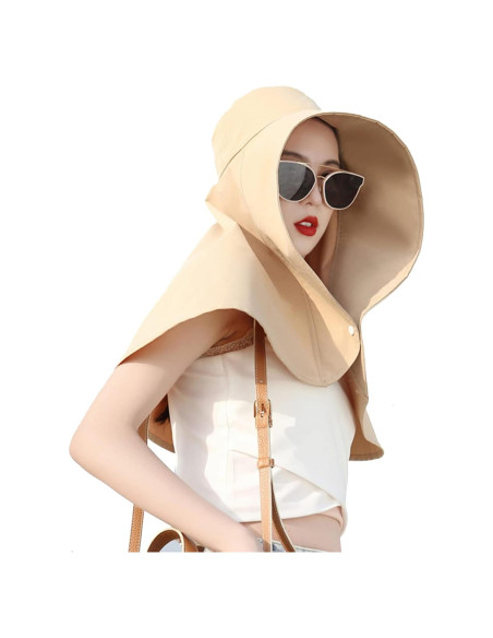 Sombrero de sol oversized Zhula para mujeres UPF50+ ajustable
