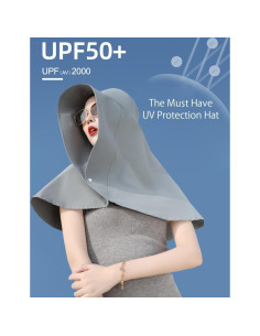 Sombrero de sol oversized Zhula para mujeres UPF50+ ajustable 2