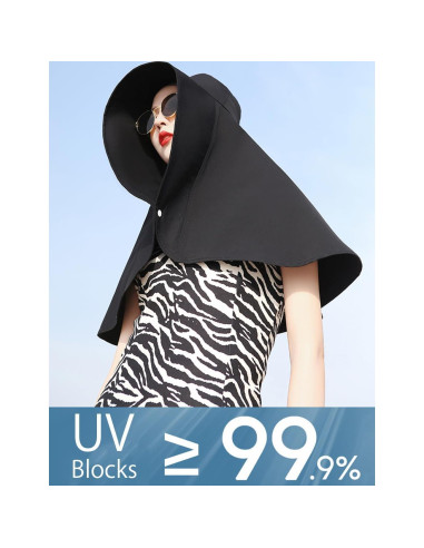 Sombrero de sol oversized Zhula para mujeres UPF50+ ajustable