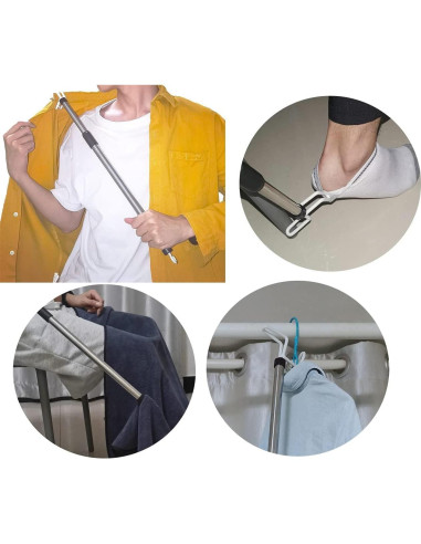 Varilla de Vestir Ajustable 47-71 cm Acero Inoxidable TOPFENG