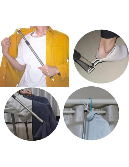 Varilla de Vestir Ajustable 47-71 cm Acero Inoxidable TOPFENG