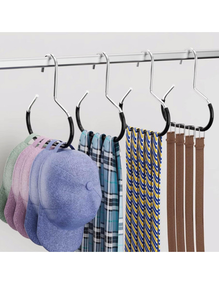 4 Perchas Antideslizantes para Bufandas Nueva Bendición Negro