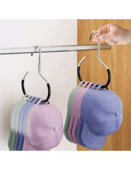 4 Perchas Antideslizantes para Bufandas Nueva Bendición Negro