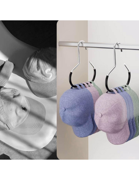 4 Perchas Antideslizantes para Bufandas Nueva Bendición Negro