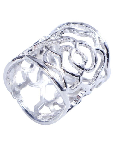 Anillo de bufanda NUOLUX de metal plateado moderno 2.69cm