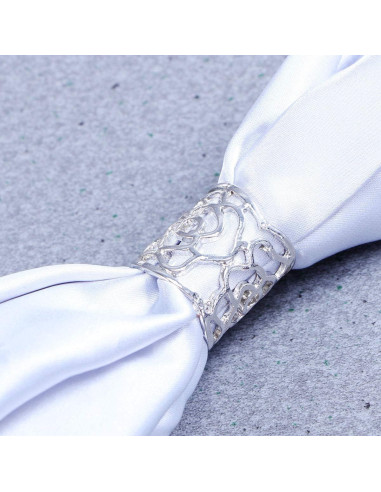 Anillo de bufanda NUOLUX de metal plateado moderno 2.69cm