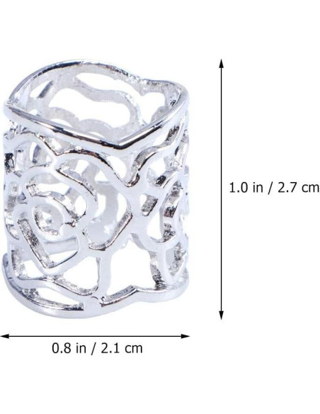 Anillo de bufanda NUOLUX de metal plateado moderno 2.69cm