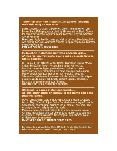 Tinte para Retocar Cabello Gris Cover Your Gray - Marrón Medio 2-Pack