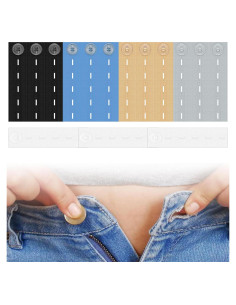 15 Extensores de Cintura Elásticos Ajustables para Pantalones