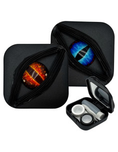 Estuches de Lentes de Contacto Halloween LADYPONYCSC - Paquete de 2