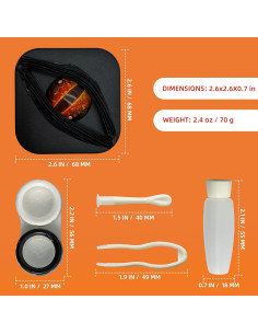 Estuches de Lentes de Contacto Halloween LADYPONYCSC - Paquete de 2 2