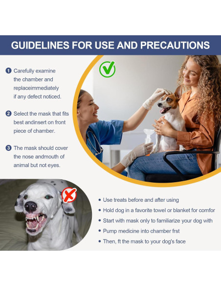 Espaciador de Inhalador para Mascotas Uwows con Máscara de Silicona