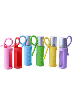 6 Fundas de Silicona para Botellas de Aceite Esencial Pinklife 2