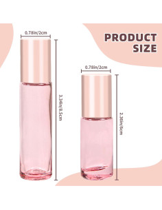 Botellas de Vidrio Reutilizables Paidiem 10PCS 5ml y 10ml 2