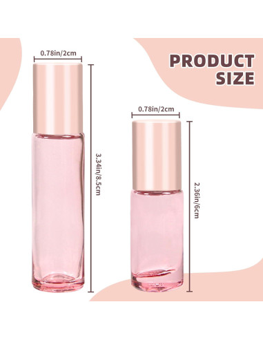 Botellas de Vidrio Reutilizables Paidiem 10PCS 5ml y 10ml