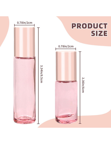 Botellas de Vidrio Reutilizables Paidiem 10PCS 5ml y 10ml