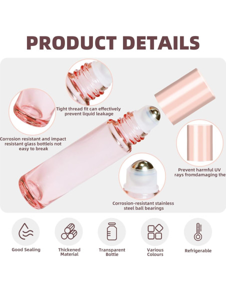 Botellas de Vidrio Reutilizables Paidiem 10PCS 5ml y 10ml