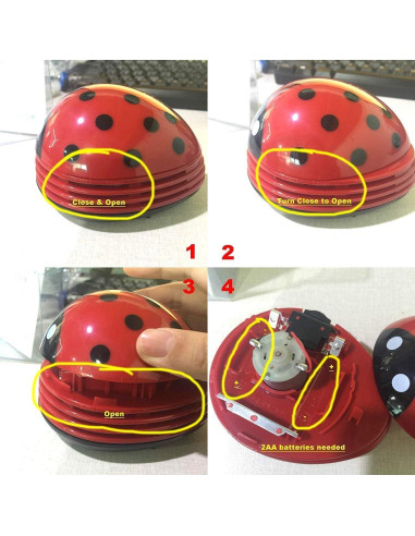 Aspirador Portátil ANKOMINA Aimeio Rojo Mini de Escritorio