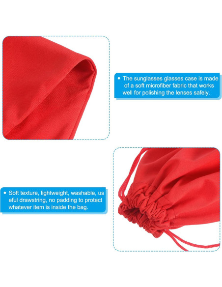 Bolsa de Gafas de Esquí PATIKIL Microfibra 18x27cm 4 Unidades