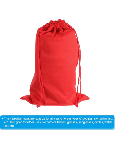 Bolsa de Gafas de Esquí PATIKIL Microfibra 18x27cm 4 Unidades