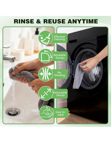 Plumero Extensible Genérico con Paños de Microfibra 96 cm