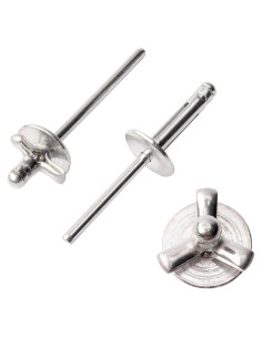 Remaches de Aluminio Tri-Fold 50pcs 4.76mm x 20.32mm Plata