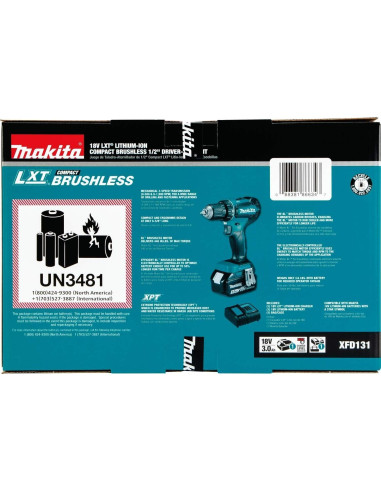 Taladro Inalámbrico Makita XFD131 18V Compacto 440 Nm