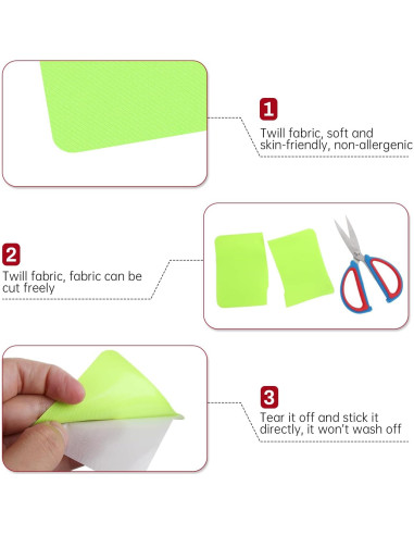 Kit 24 Pcs Parche Termoadhesivo Verde Fluorescente AKZYTUE 7.6x10.8 cm