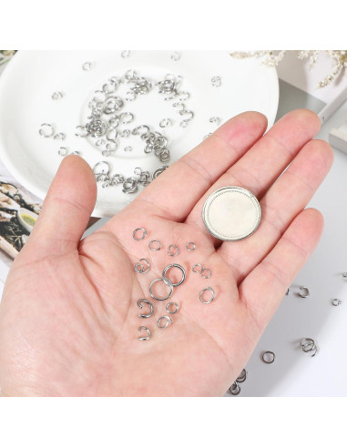 Anillas Abiertas de Acero Inoxidable uxcell 250pcs 5mm