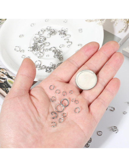 Anillas Abiertas de Acero Inoxidable uxcell 250pcs 5mm