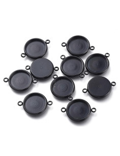 Conectores de Pendientes Redondos UNICRAFTALE 10pcs 12mm