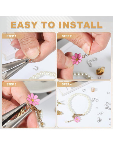 Anillas Abiertas de Acero Inoxidable uxcell 250pcs 5mm