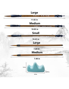 Conjunto de Pinceles de Caligrafía Knana 6 Piezas para Dibujo 2