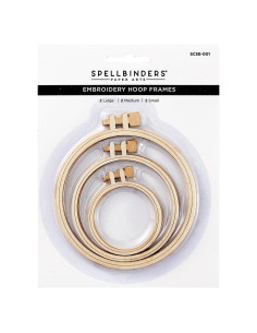 Aros de Bordado Spellbinders de Madera - 3 Tamaños