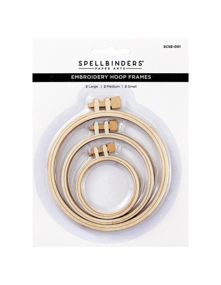 Aros de Bordado Spellbinders de Madera - 3 Tamaños