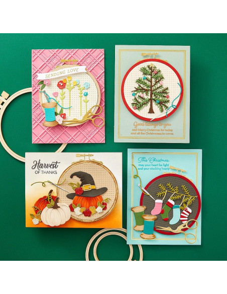 Aros de Bordado Spellbinders de Madera - 3 Tamaños