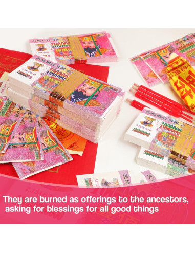 1000 Piezas de Papel Joss Chino Yanruyu para Ofrendas Ceremoniales