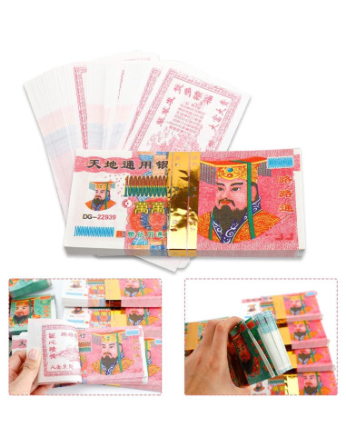 1000 Piezas de Papel Joss Chino Yanruyu para Ofrendas Ceremoniales