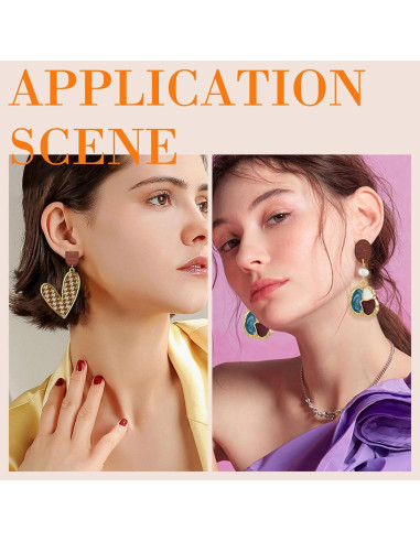 60 Studs de Pendientes de Madera Oubaka con 100 Respaldos DIY