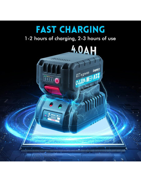 Llave de impacto inalámbrica 21V 1/2" 1000 N.m 3800RPM con 2 baterías